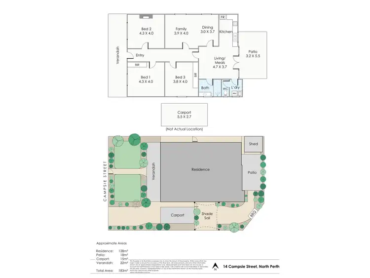 Floorplan of Homely house listing, 14 Campsie St, North Perth WA 6006