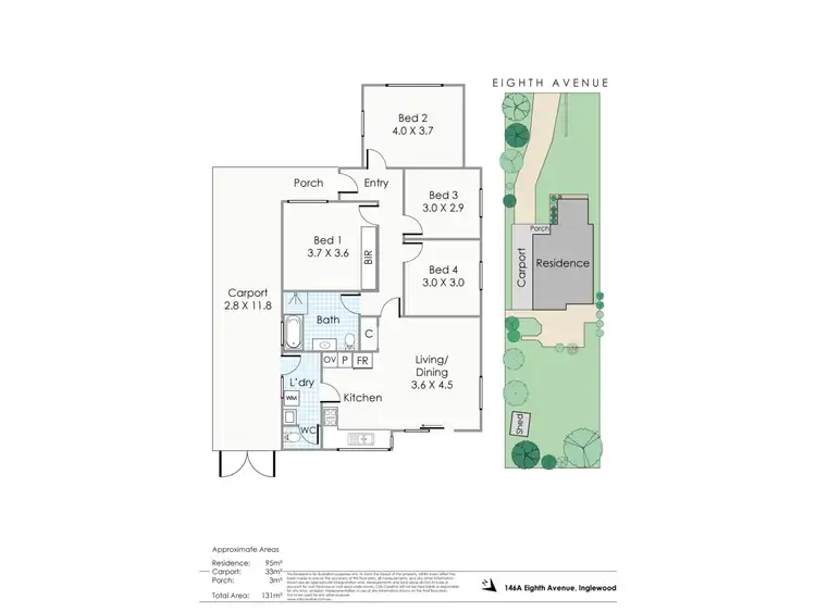 Floorplan of Homely house listing, 146A Eighth Avenue, Inglewood WA 6052