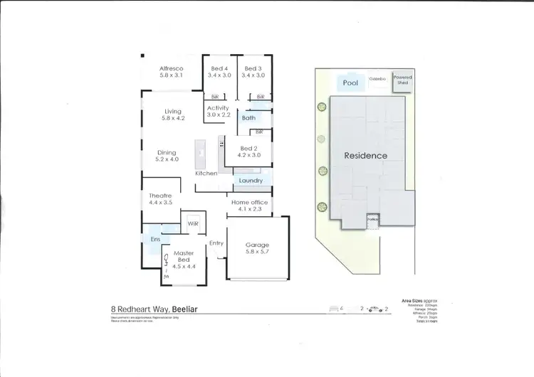 Floorplan of Homely house listing, 8 Redheart Way, Beeliar WA 6164
