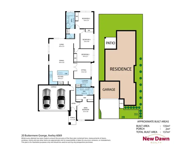 Floorplan of Homely house listing, 20 Buttermere Grange, Aveley WA 6069