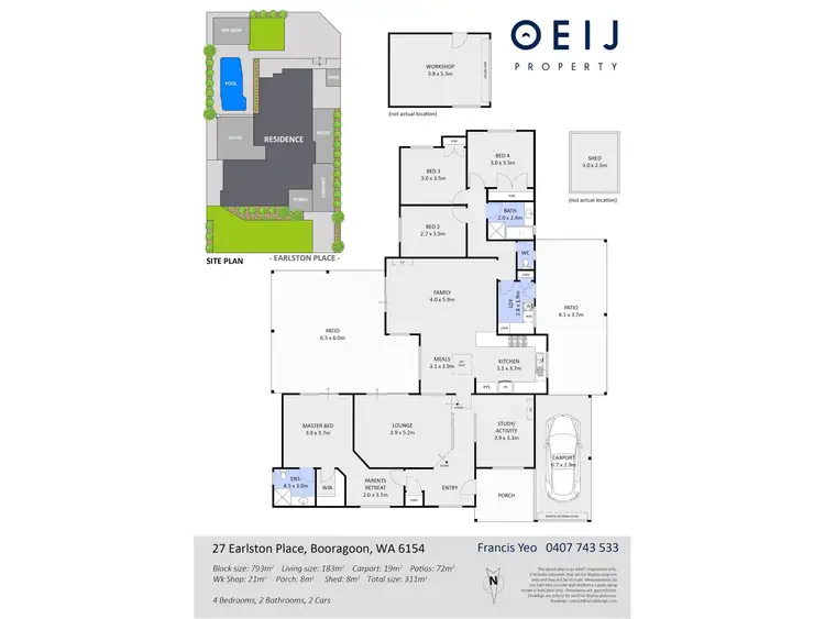 Floorplan of Homely house listing, 27 Earlston Place, Booragoon WA 6154