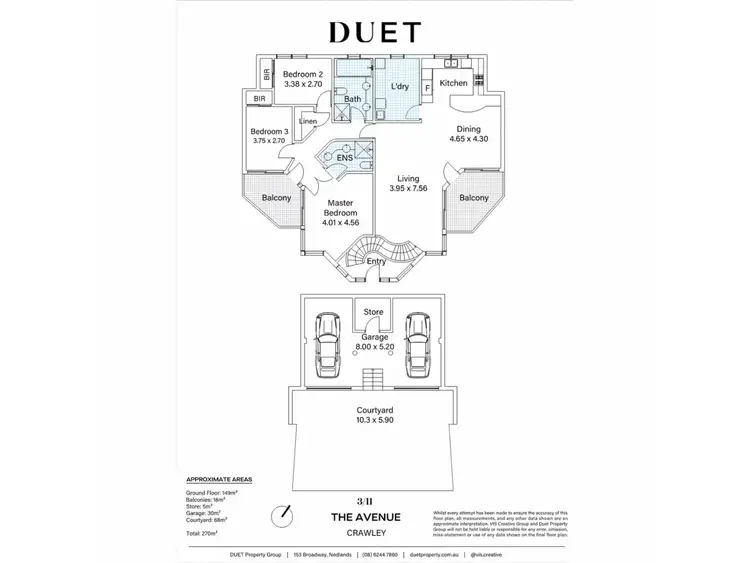 Floorplan of Homely apartment listing, 3/11 The Avenue, Crawley WA 6009