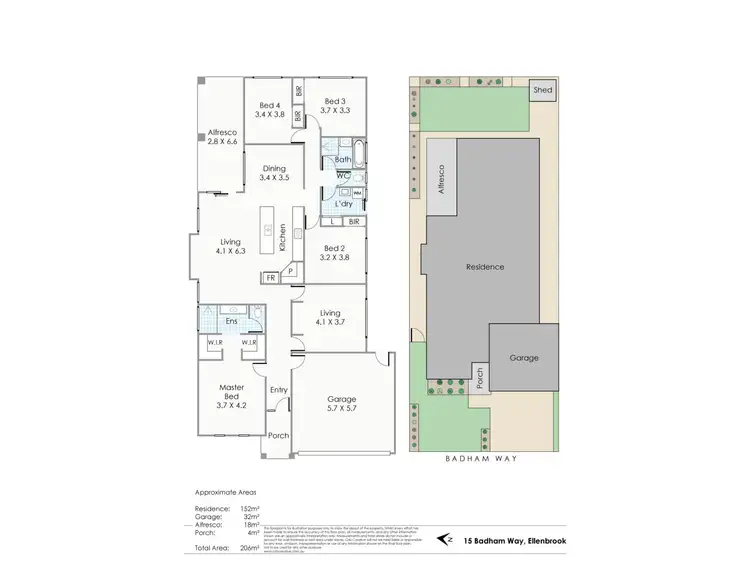 Floorplan of Homely house listing, 15 Badham Way, Ellenbrook WA 6069