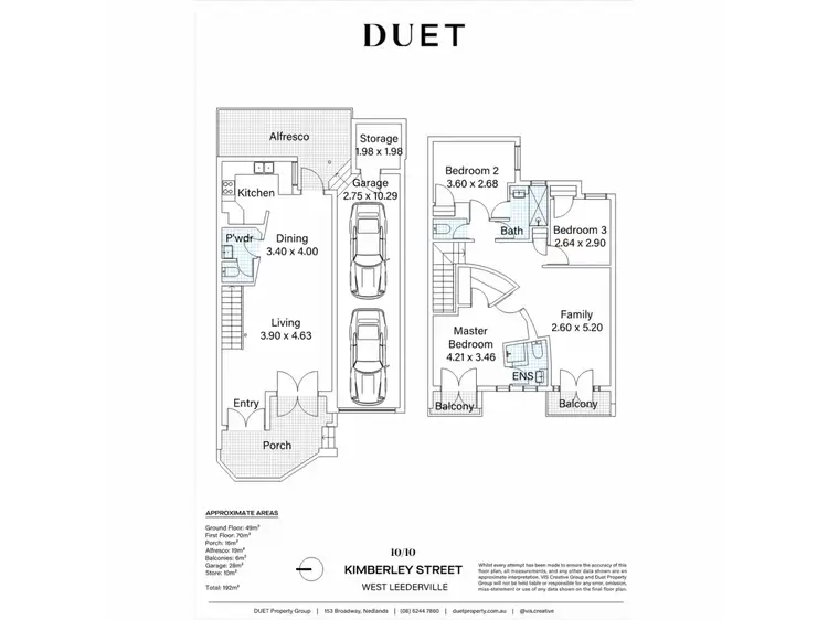 Floorplan of Homely townhouse listing, 10/10 Kimberley Street, West Leederville WA 6007