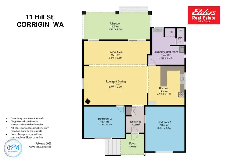 Floorplan of Homely house listing, 11 Hill Street, Corrigin WA 6375