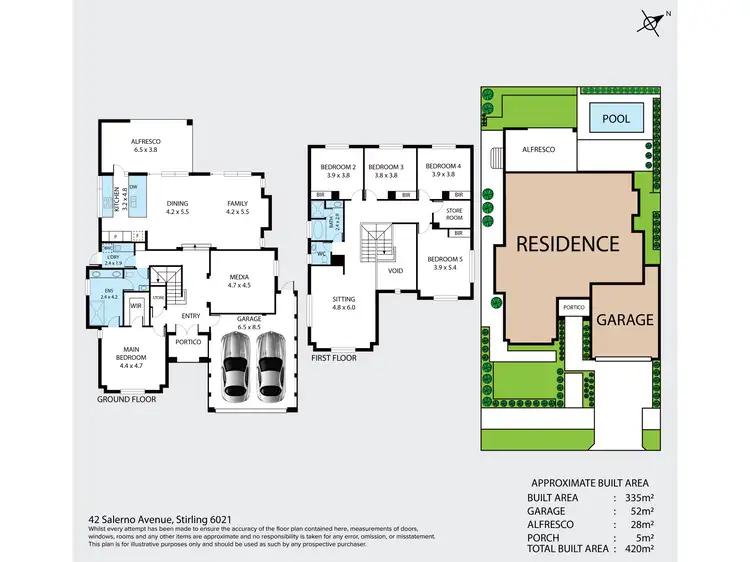 Floorplan of Homely house listing, 42 Salerno Avenue, Stirling WA 6021