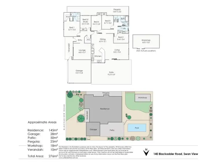 Floorplan of Homely house listing, 140 Blackadder Road, Swan View WA 6056