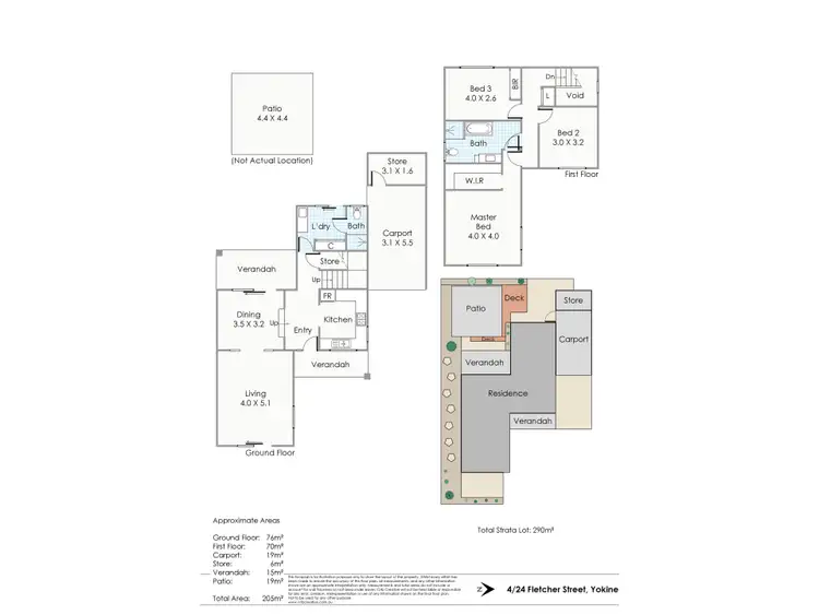 Floorplan of Homely townhouse listing, 4/24 Fletcher Street, Yokine WA 6060