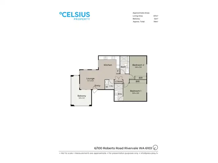 Floorplan of Homely apartment listing, 6/100 Roberts Rd, Rivervale WA 6103