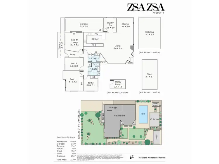 Floorplan of Homely house listing, 343 Grand Promenade, Dianella WA 6059