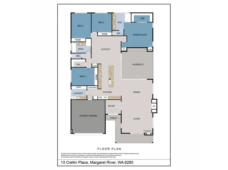 Floorplan of Homely house listing, 13 Crellin Place, Margaret River WA 6285