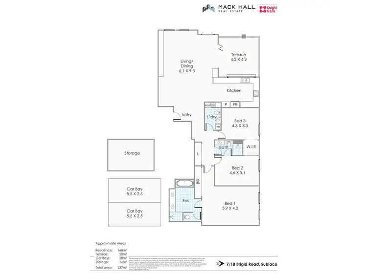 Floorplan of Homely apartment listing, 7/18 Brigid Road, Subiaco WA 6008