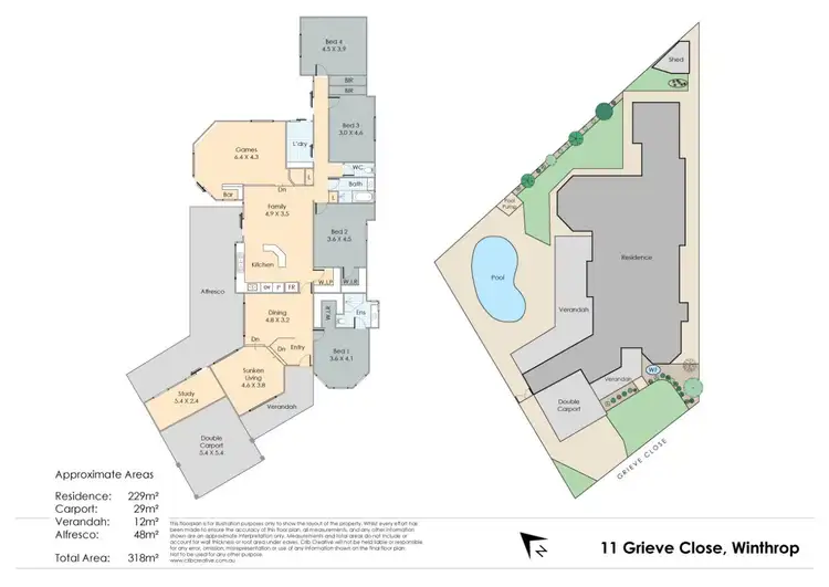 Floorplan of Homely house listing, 11 Grieve Close, Winthrop WA 6150