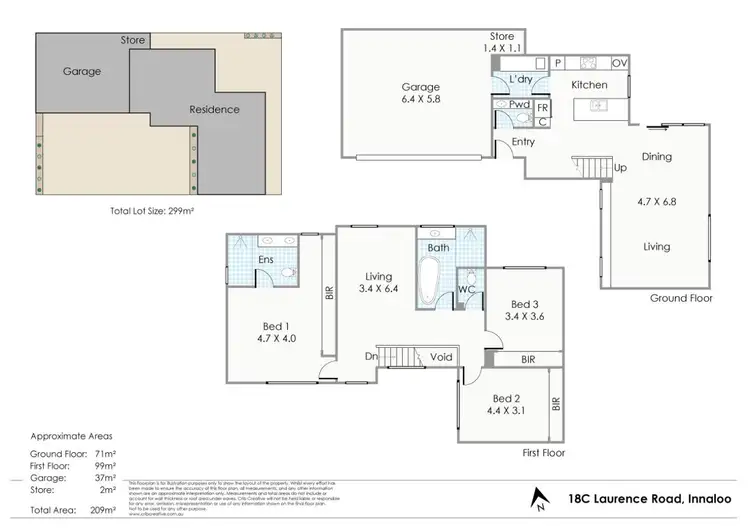 Floorplan of Homely house listing, 18C Laurence Road, Innaloo WA 6018
