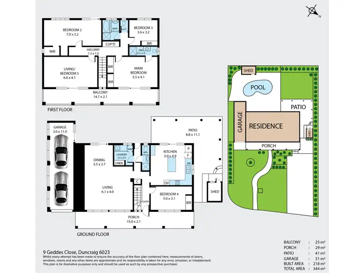 Floorplan of Homely house listing, 9 Geddes Close, Duncraig WA 6023