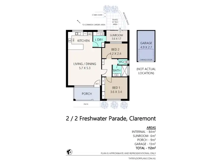 Floorplan of Homely unit listing, 2/2 Freshwater Parade, Claremont WA 6010