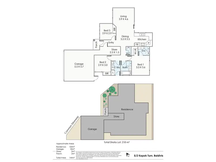 Floorplan of Homely villa listing, 5/2 Kapok Turn, Baldivis WA 6171