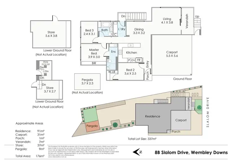 Floorplan of Homely semi-detached listing, 8b Slalom Drive, Wembley Downs WA 6019
