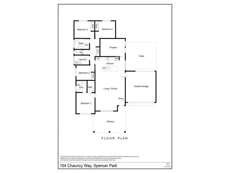 Floorplan of Homely house listing, 104 Chauncy Way, Spencer Park WA 6330
