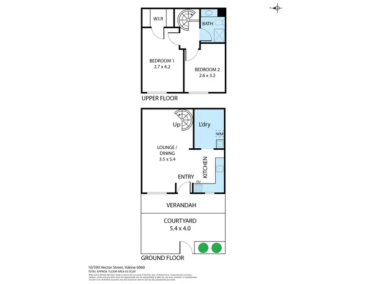 Floorplan of Homely unit listing, 10/390 Hector Street, Yokine WA 6060