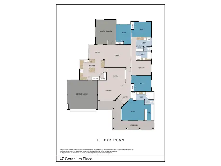 Floorplan of Homely house listing, 47 Geranium Place, Canning Vale WA 6155