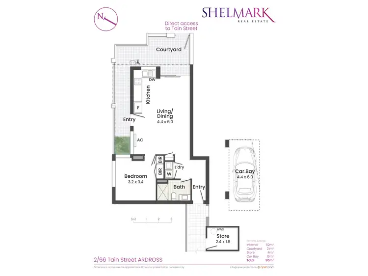 Floorplan of Homely apartment listing, 2/66 Tain Street, Ardross WA 6153