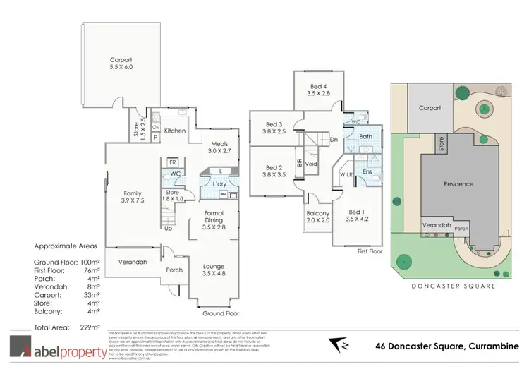 Floorplan of Homely house listing, 46 Doncaster Square, Currambine WA 6028