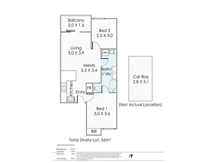Floorplan of Homely apartment listing, 4/53 King George Street, Victoria Park WA 6100