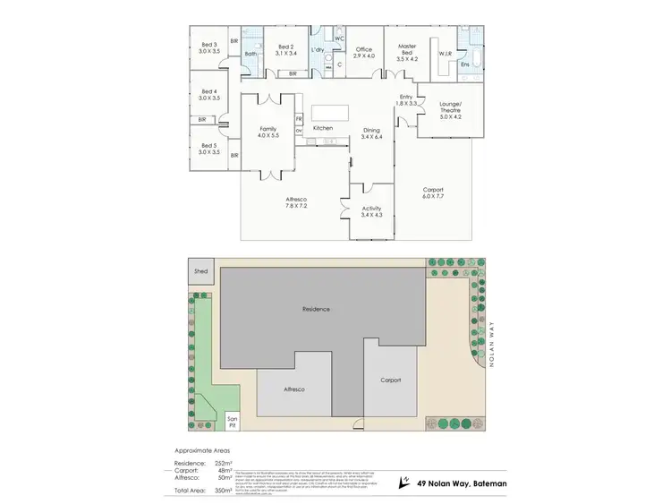 Floorplan of Homely house listing, 49 Nolan Way, Bateman WA 6150