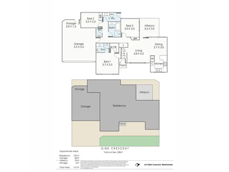 Floorplan of Homely villa listing, 6A Gibb Crescent, Westminster WA 6061