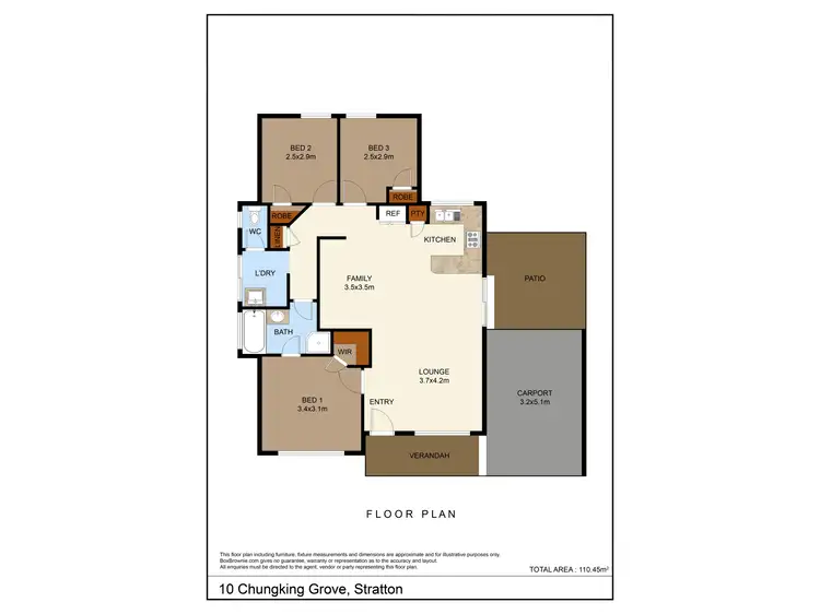 Floorplan of Homely house listing, 10 Chungking Grove, Stratton WA 6056