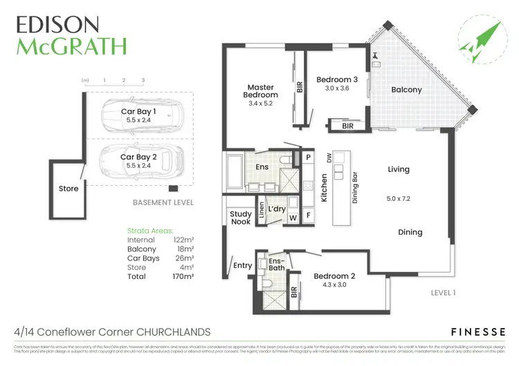 Floorplan of Homely apartment listing, 4/14 Coneflower Corner, Churchlands WA 6018