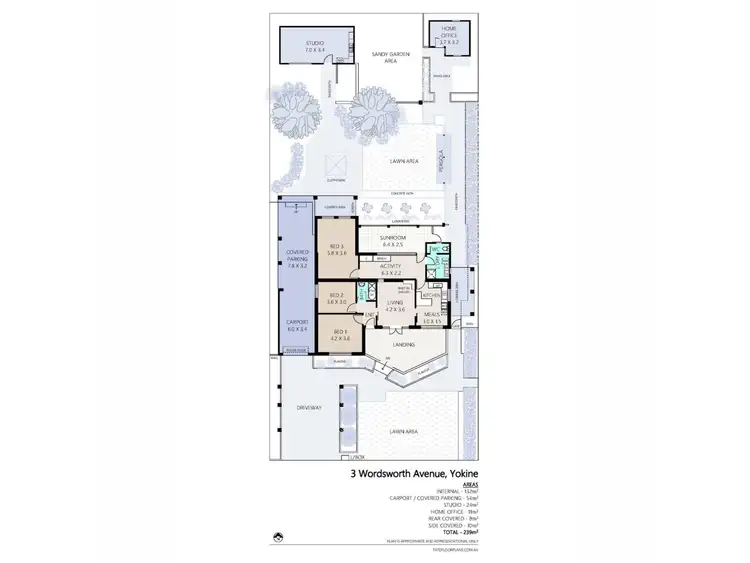 Floorplan of Homely house listing, 3 Wordsworth Avenue, Yokine WA 6060