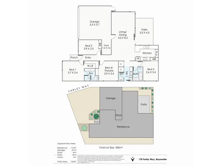 Floorplan of Homely house listing, 17B Farley Way, Bayswater WA 6053
