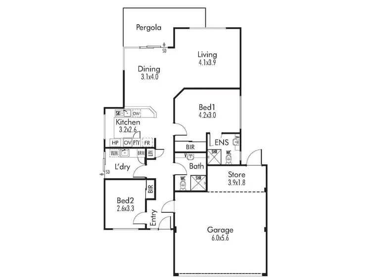 Floorplan of Homely retirement listing, 8 Imperial Circuit, Madeley WA 6065
