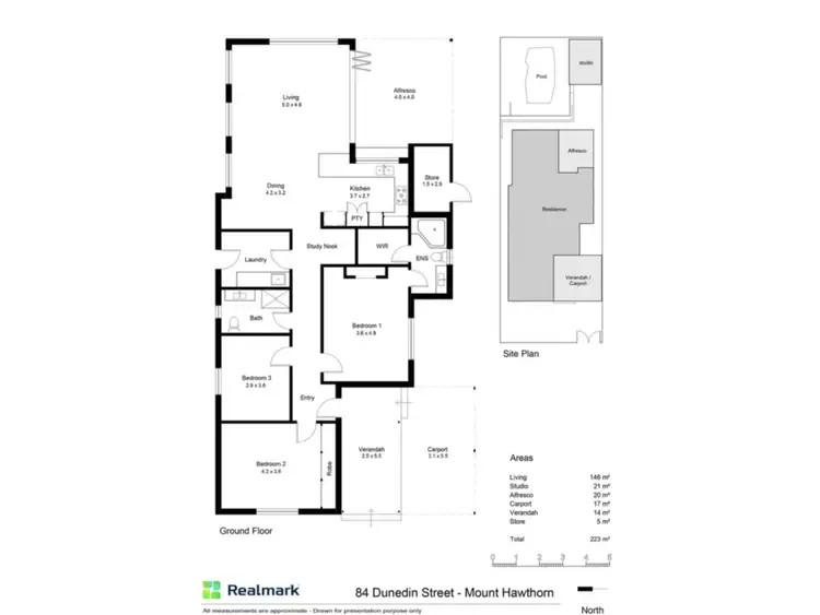 Floorplan of Homely house listing, 84 Dunedin Street, Mount Hawthorn WA 6016