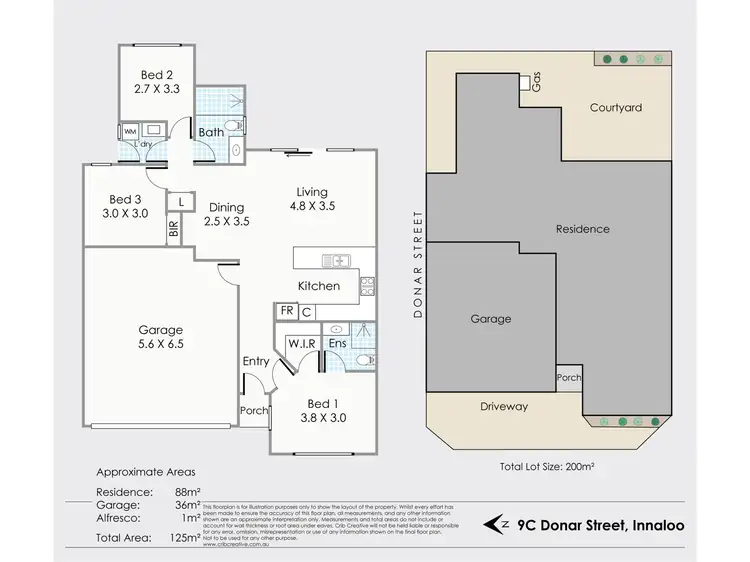 Floorplan of Homely villa listing, 9C Donar Street, Innaloo WA 6018