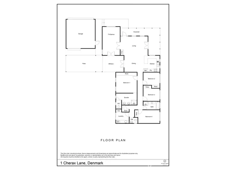 Floorplan of Homely house listing, 1 Cherax Lane, Denmark WA 6333