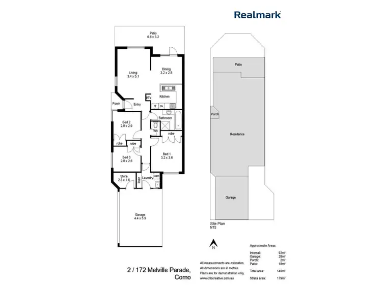 Floorplan of Homely villa listing, 2/172 Melville Parade, Como WA 6152
