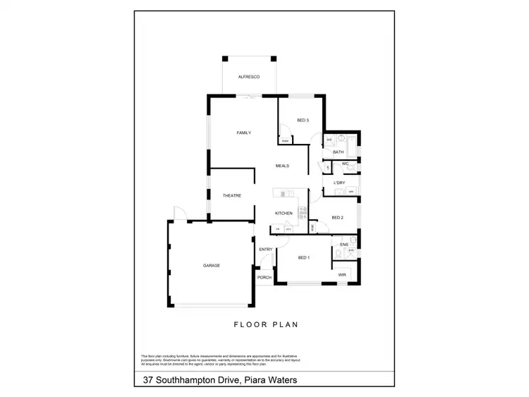Floorplan of Homely house listing, 37 Southampton Drive, Piara Waters WA 6112