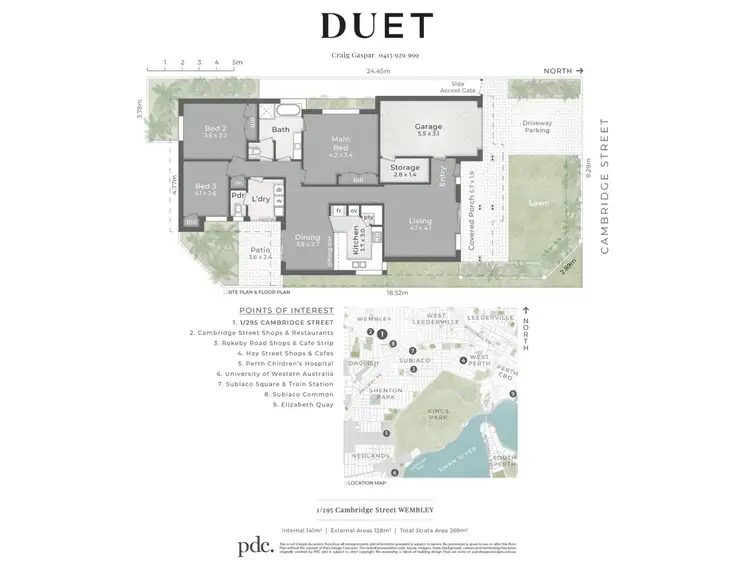 Floorplan of Homely villa listing, 1/295 Cambridge Street, Wembley WA 6014