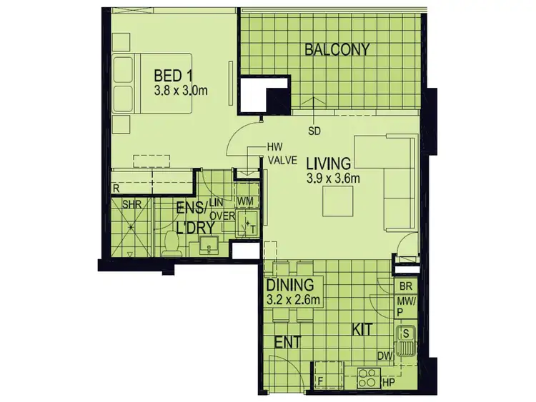 Floorplan of Homely apartment listing, 176/3 Homelea Court, Rivervale WA 6103