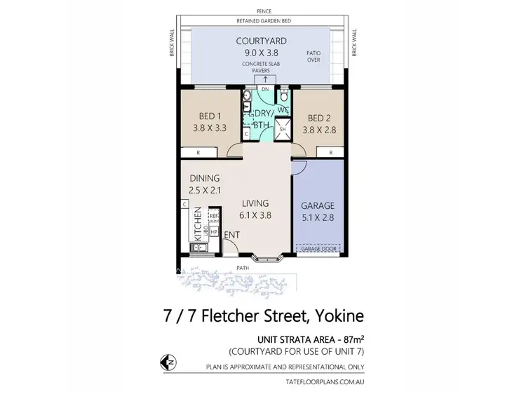 Floorplan of Homely unit listing, 7/7 Fletcher Street, Yokine WA 6060