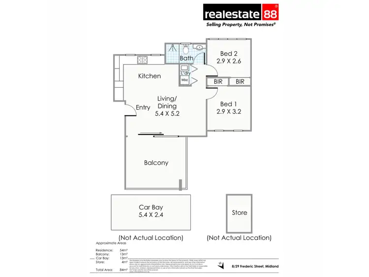 Floorplan of Homely unit listing, 8/29 Frederic Street, Midland WA 6056