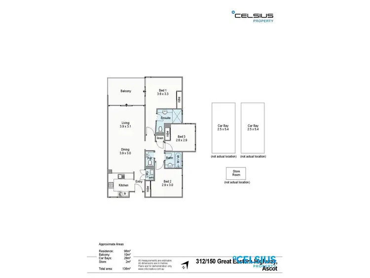 Floorplan of Homely apartment listing, 312/150 Great Eastern Highway, Ascot WA 6104