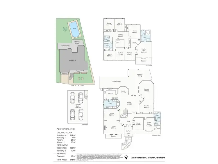 Floorplan of Homely house listing, 24 The Marlows, Mount Claremont WA 6010