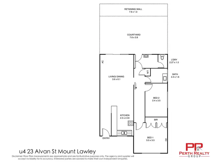 Floorplan of Homely villa listing, 4/23 Alvan Street, Mount Lawley WA 6050