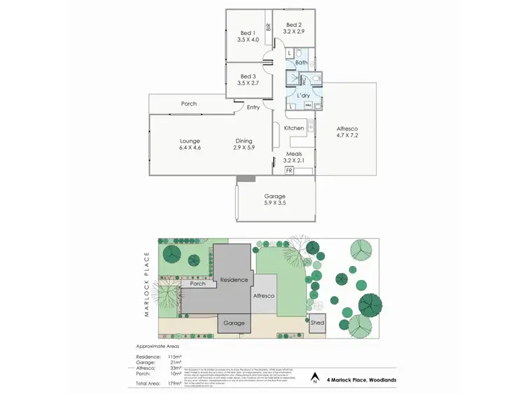 Floorplan of Homely house listing, 4 Marlock Place, Woodlands WA 6018
