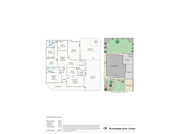 Floorplan of Homely house listing, 28 Almadine Drive, Carine WA 6020