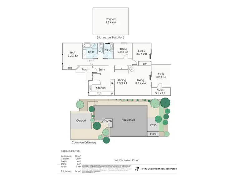 Floorplan of Homely villa listing, 4/140 Gwenyfred Road, Kensington WA 6151